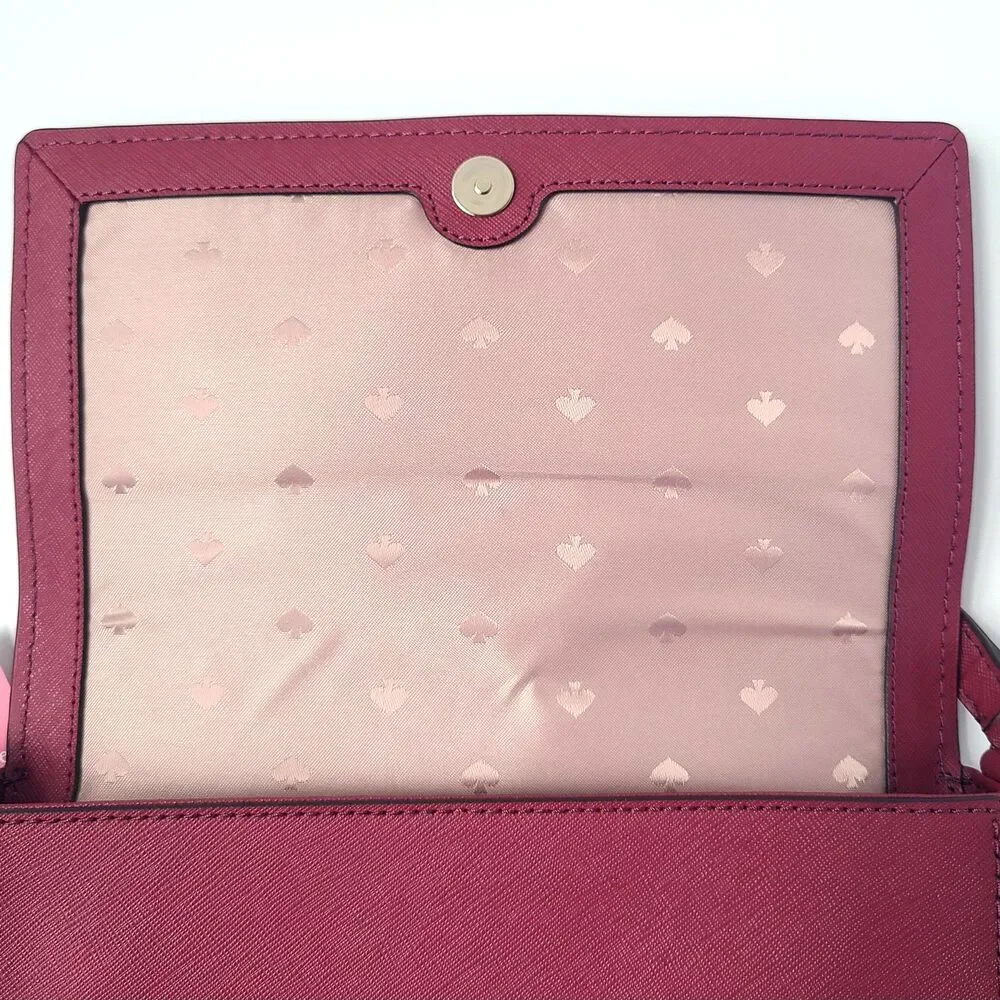 Kate Spade Cove Street Dody Crossbody Leather Bag Purse Handbag Rhubarb Tart New - Picture 5 of 13
